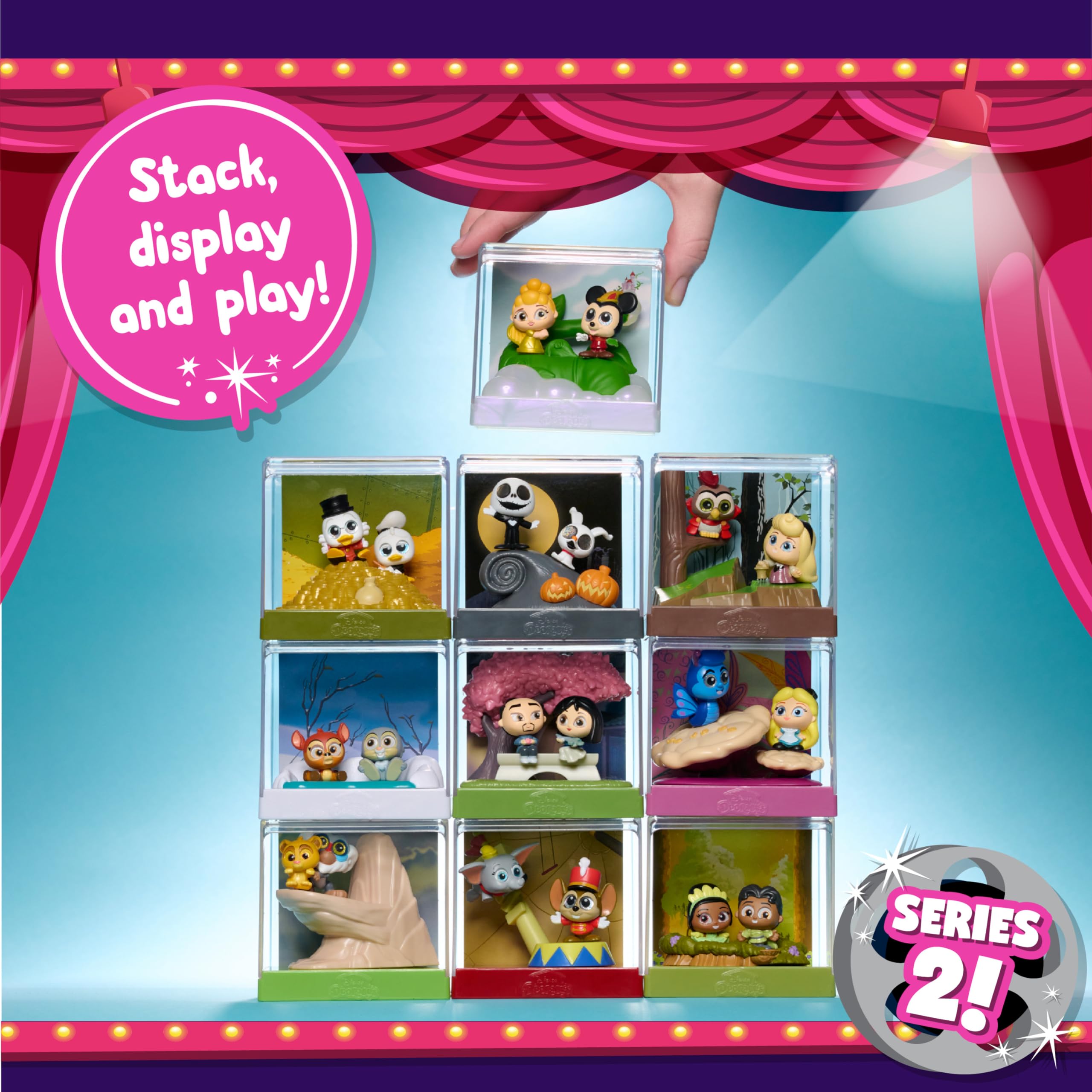 Disney Doorables Movie Moments Series 2 - 2-Pack 1.5-Inch Collectible Figurines with Diorama Display