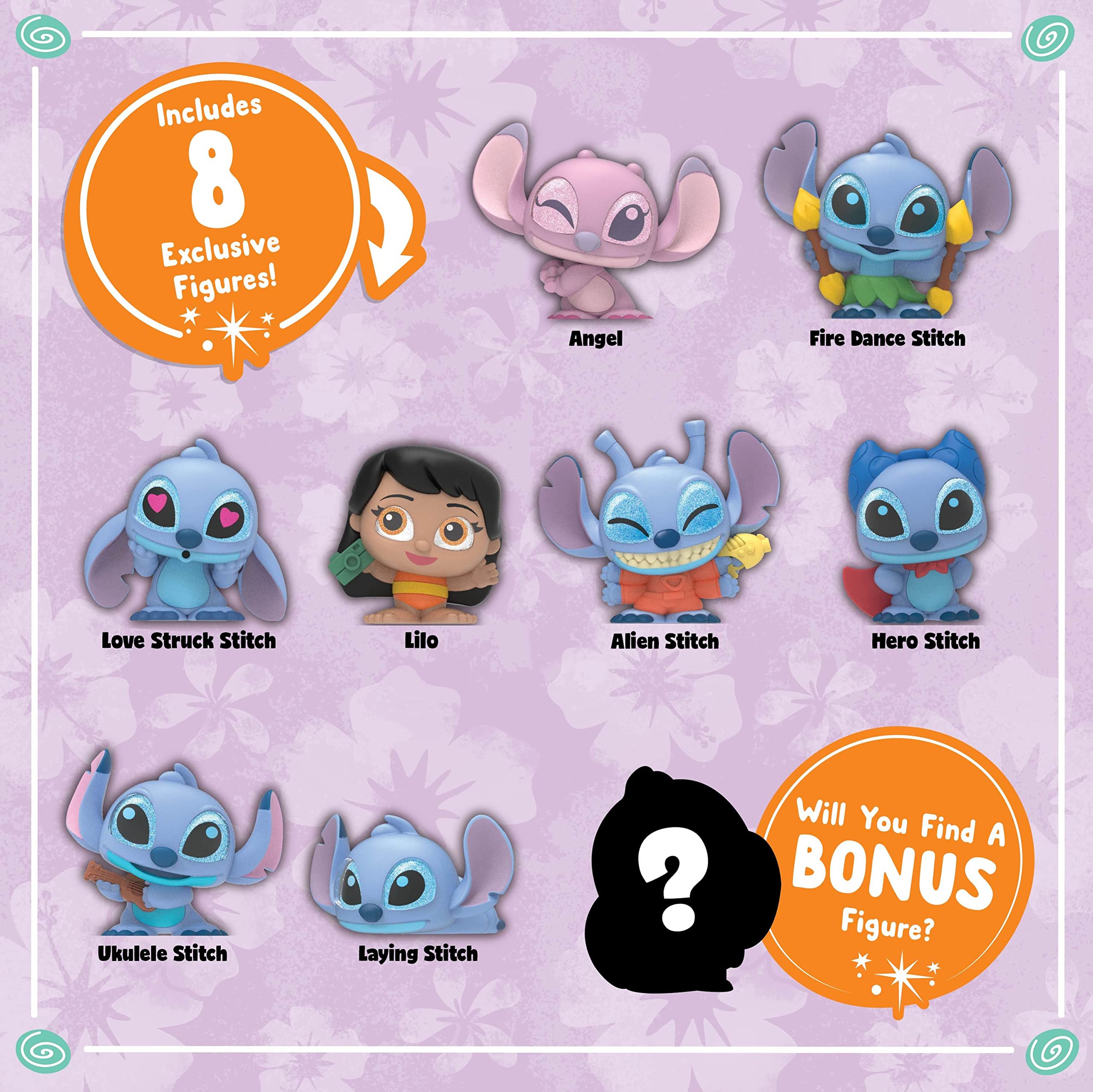 Disney Doorables Stitch Collection Peek – 8 Exclusive Figurines with Lilo, Angel & 5 Stitch Variants