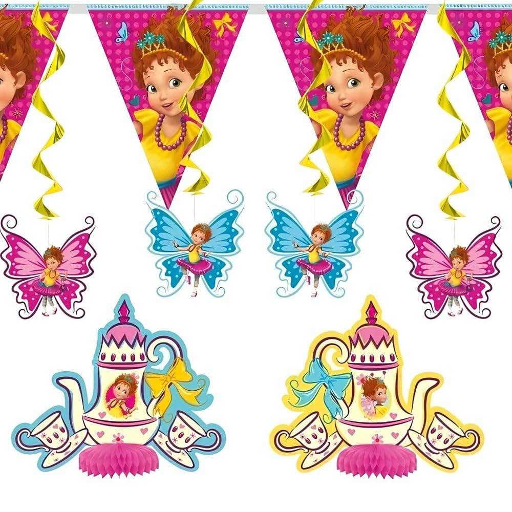 Disney Fancy Nancy 7-Piece Party Decorating Kit – Multicolor, Themed Decor for Birthdays & Events