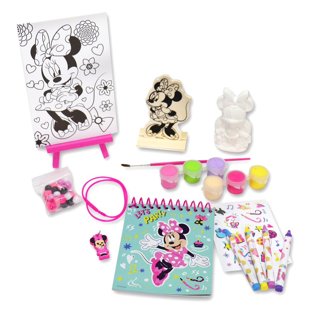 Disney Junior Minnie Mouse 5 in 1 Creativity Tub – 50-Piece Preschool Arts and Crafts Activity Set