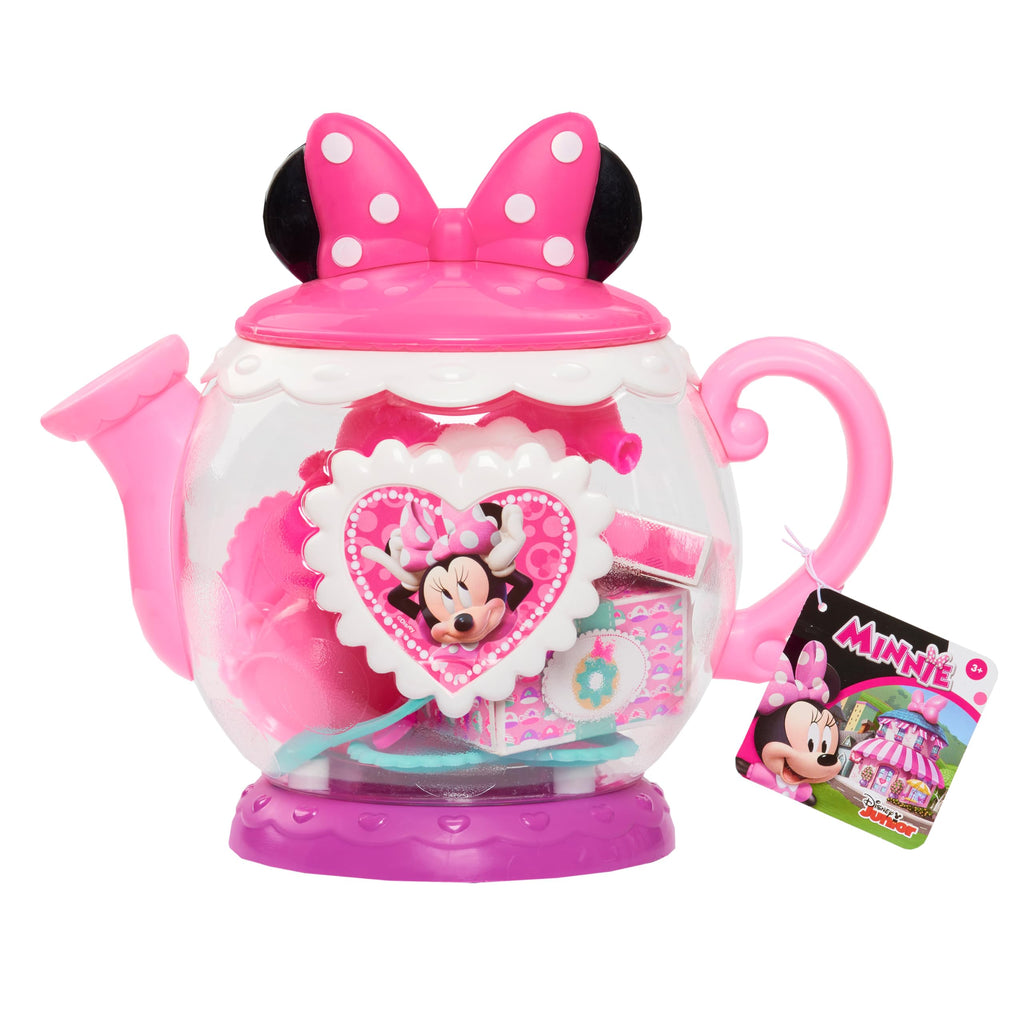 Disney Junior Minnie Mouse Terrific Teapot Set – 14-Piece Pretend Play Tea Party for Kids Ages 3+
