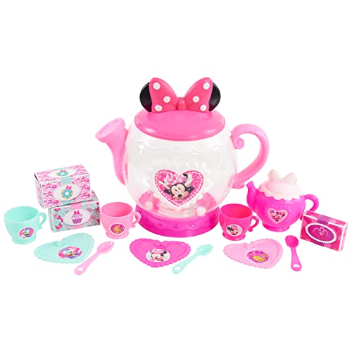 Disney Junior Minnie Mouse Terrific Teapot Set – 14-Piece Pretend Play Tea Party for Kids Ages 3+