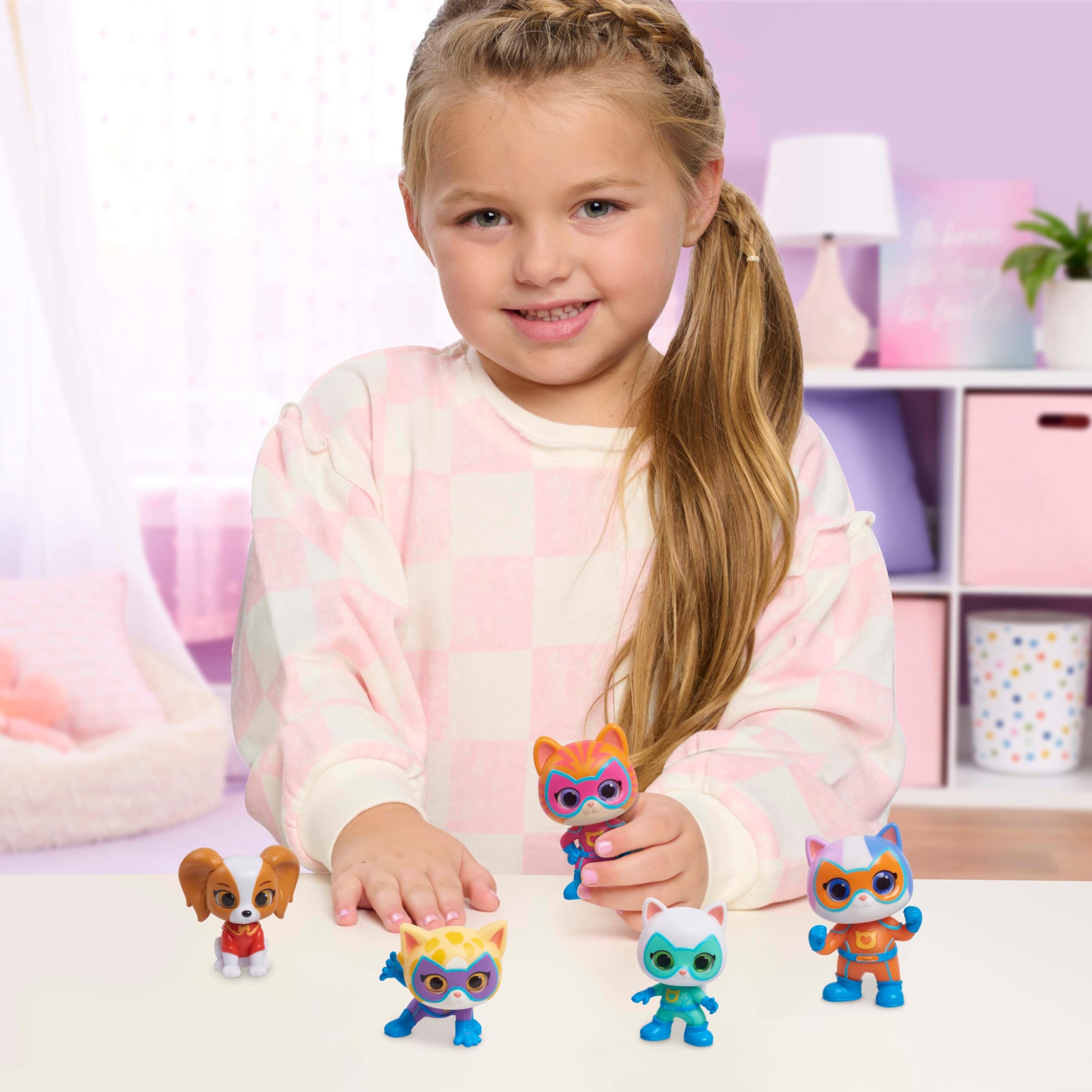 Disney Junior SuperKitties Hero Squad 5-Piece Figure Set - Ginny, Bitsy, Willa, Sparks & Buddy