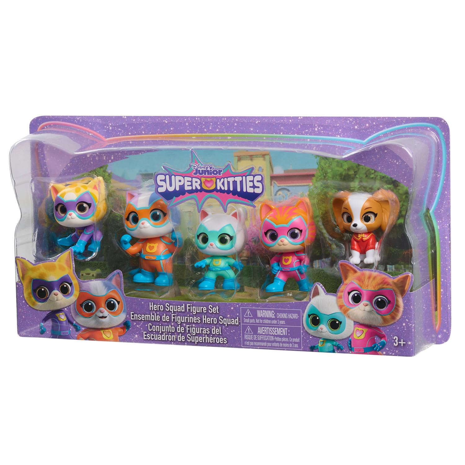 Disney Junior SuperKitties Hero Squad 5-Piece Figure Set - Ginny, Bitsy, Willa, Sparks & Buddy
