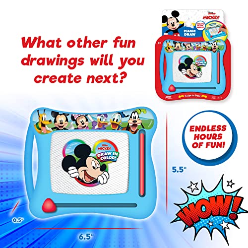 Disney Mickey Mouse Magnetic Drawing Board – JA-RU Mess-Free Doodle Tablet for Toddlers & Kids