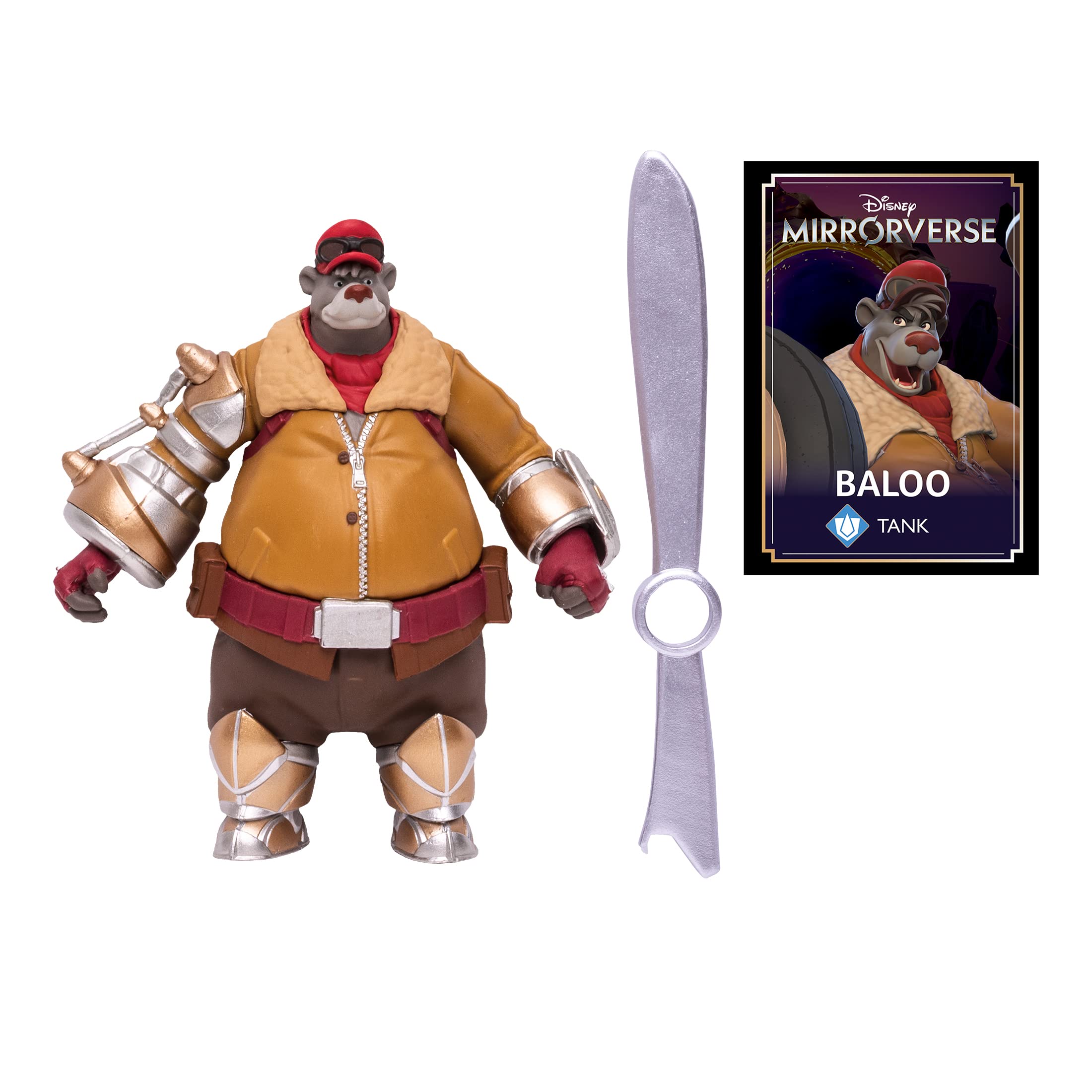 Disney Mirrorverse Baloo 5-Inch Action Figure with Propeller Accessory and Art Card