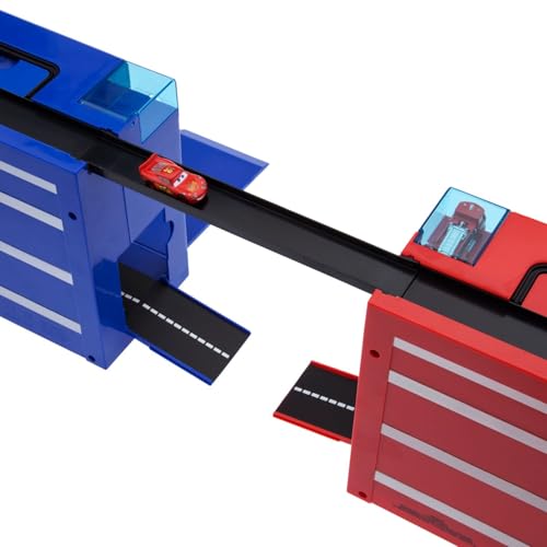 Disney Pixar Cars Toolbox Playset with Lightning McQueen & Ramone Diecast Cars and Launcher