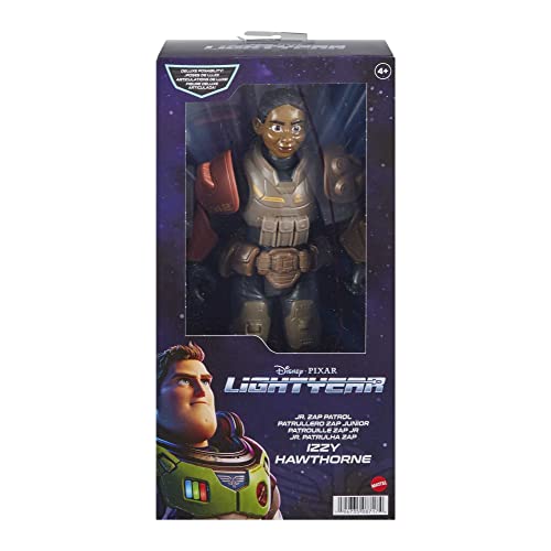 Disney Pixar Lightyear Izzy Hawthorne Action Figure - Jr. ZAP Patrol Costume, 14-Point Articulation, 10.6 Inches Tall
