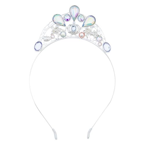 Disney Princess Cinderella Tiara Headband for Kids - Shimmering Dress-Up Crown with Iridescent Gems
