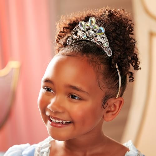 Disney Princess Cinderella Tiara Headband for Kids - Shimmering Dress-Up Crown with Iridescent Gems