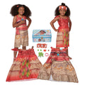 Disney Princess Moana 11-Piece Dress-Up Trunk – 2 Dresses, Island Accessories & Storage Case