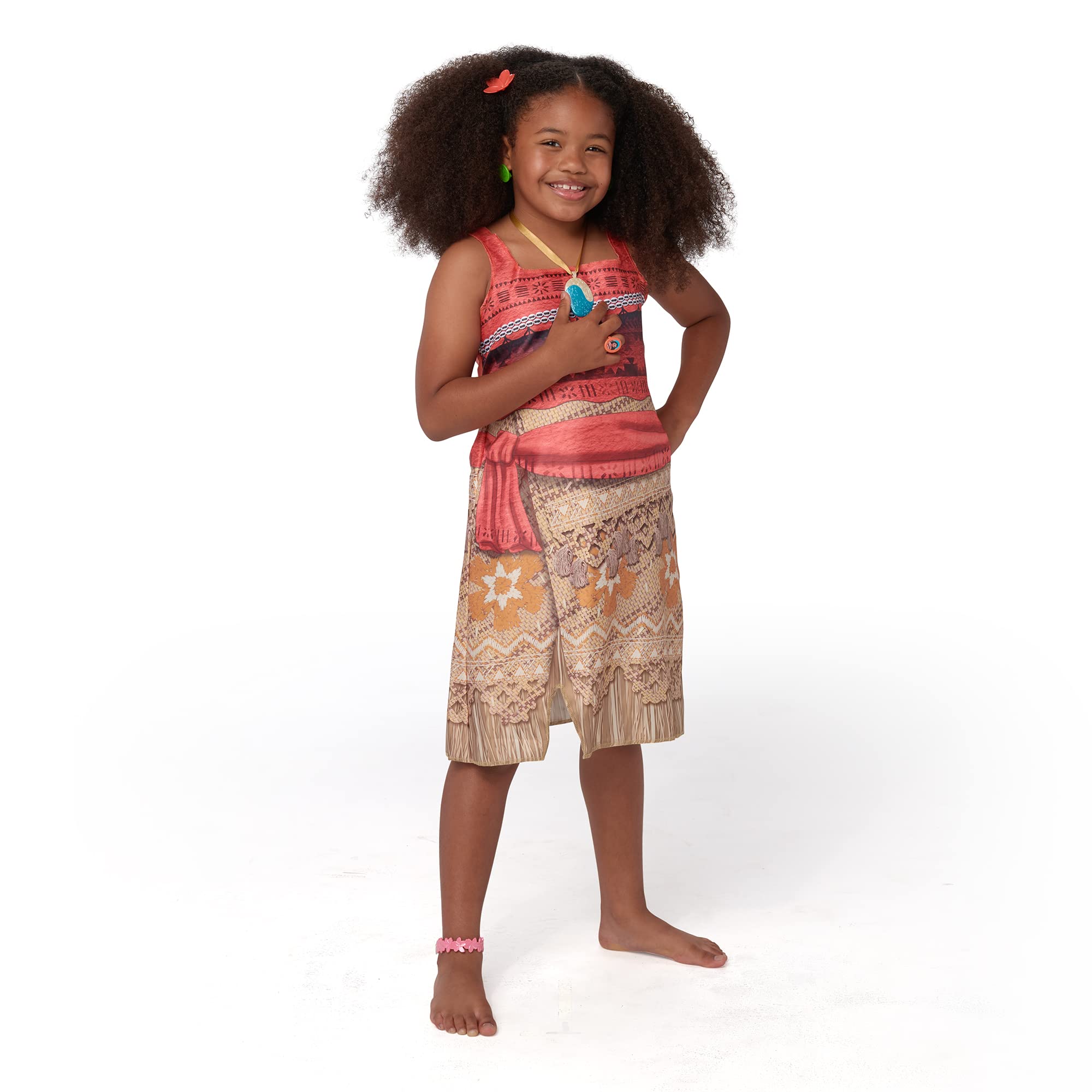 Disney Princess Moana 11-Piece Dress-Up Trunk – 2 Dresses, Island Accessories & Storage Case