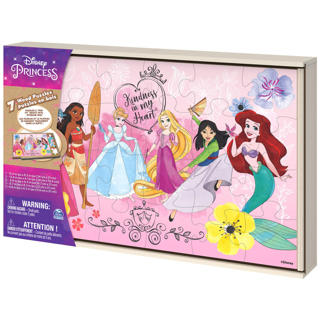 Disney Princess Puzzles 7-Pack – Jigsaw Bundle for Kids Ages 4+ (12, 16, 24 Pieces)