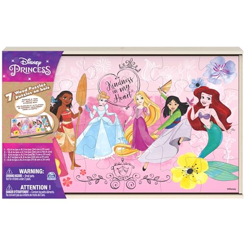 Disney Princess Puzzles 7-Pack – Jigsaw Bundle for Kids Ages 4+ (12, 16, 24 Pieces)
