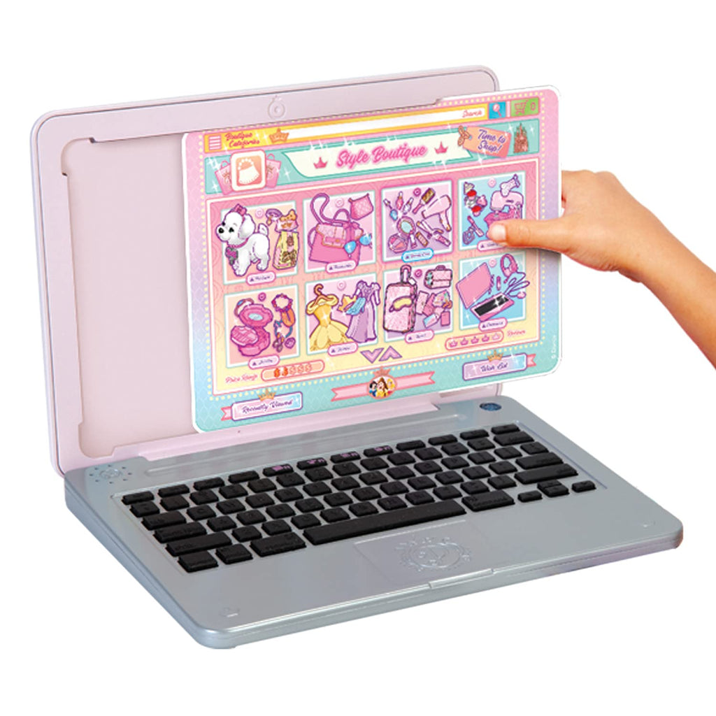 Disney Princess Style Collection Laptop – Pretend Play Toy with 5 Modes, Sounds & Stickers