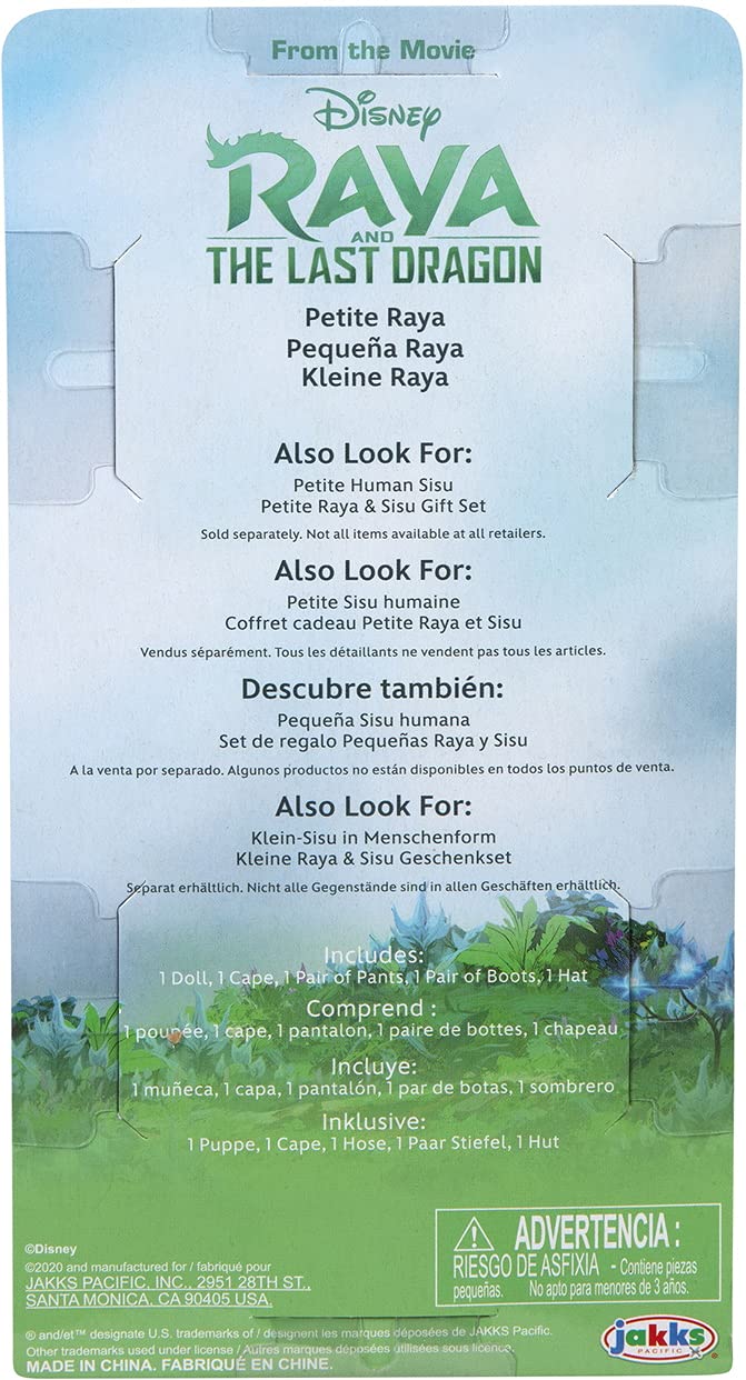 Disney Raya and the Last Dragon Petite Raya Doll - 5 Points of Articulation, Removable Outfit, Ages 3+