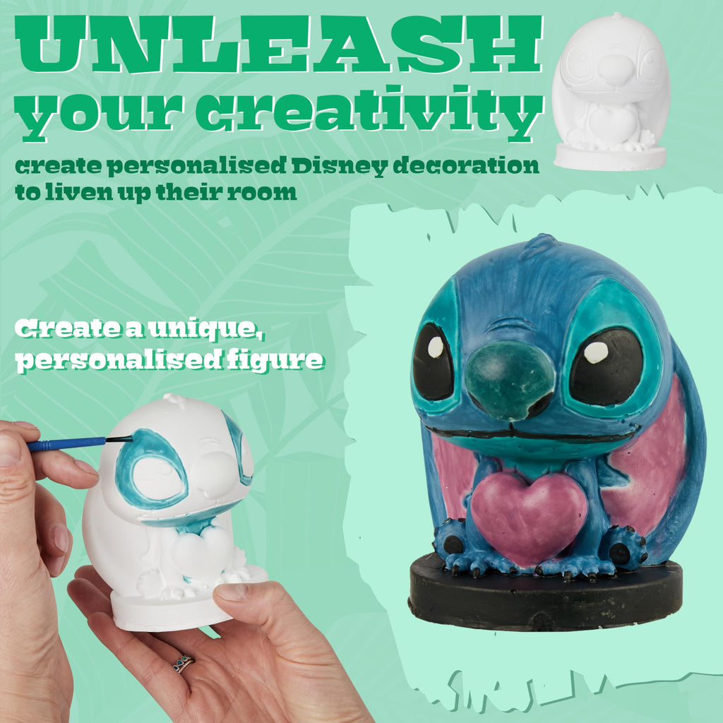 Disney Stitch Paint Your Own Plaster Figure Set – DIY Art Kit for Kids and Teens
