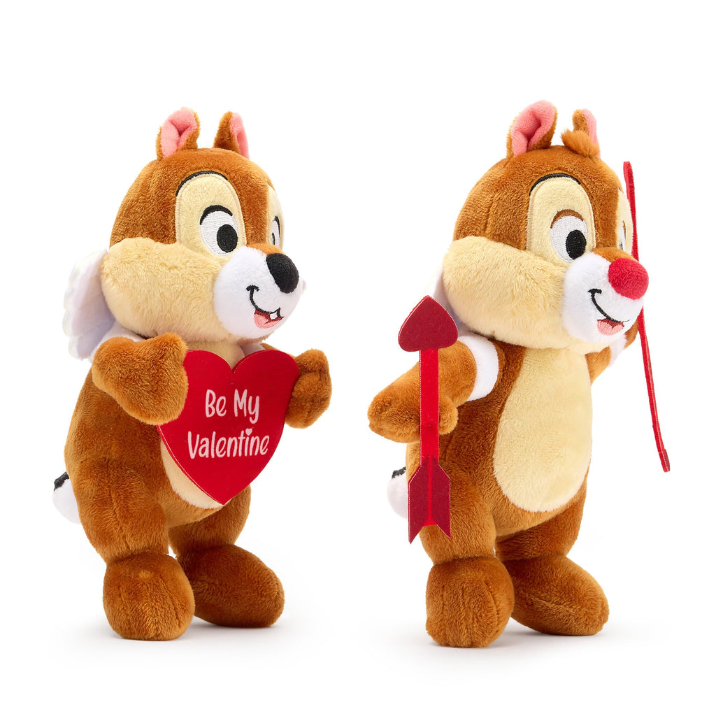 Disney Store Chip 'n Dale Cupid Plush Gift Set - 9" Stuffed Animals with Furry Wings and Felt Accessories for Valentine's Day