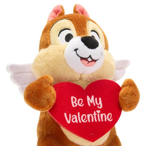 Disney Store Chip 'n Dale Cupid Plush Gift Set - 9" Stuffed Animals with Furry Wings and Felt Accessories for Valentine's Day