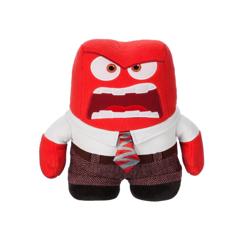 Disney Store Official Inside Out 2 Anger Plush Toy – Detailed Sculpting, Embroidered Face, Satin Tie & Herringbone Pants