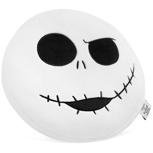 Disney White Jack 3D Plush Pillow – Soft Throw Cushion for Kids, 13.77 x 12.99 Inches