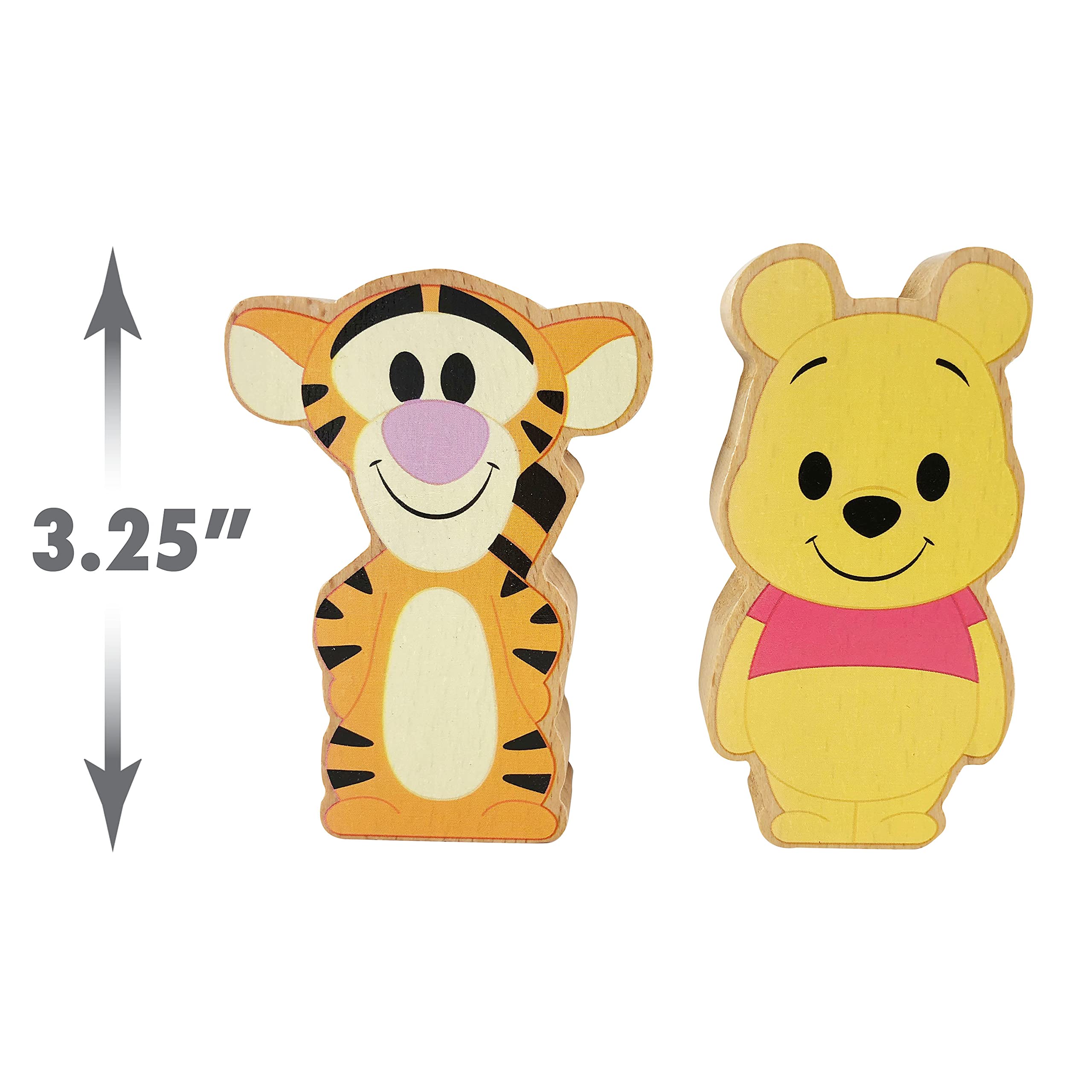 Disney Wooden Toys Winnie the Pooh & Tigger 2-Piece Figure Set for Kids Ages 2+