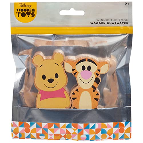 Disney Wooden Toys Winnie the Pooh & Tigger 2-Piece Figure Set for Kids Ages 2+