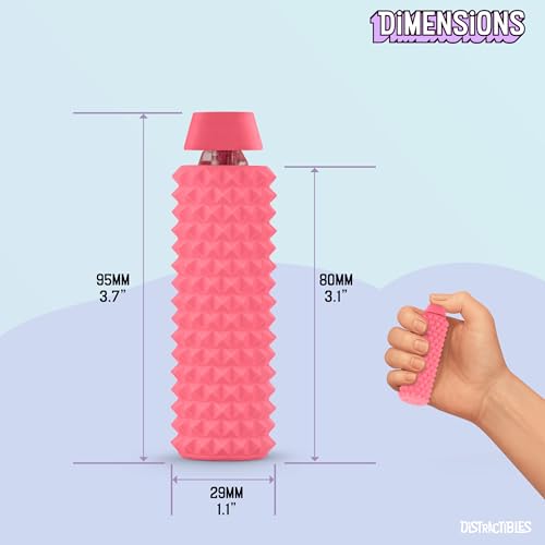 Distractibles Spike Roller Clicker - Pink Sensory Fidget Toy with Spikes and Clicker Switch