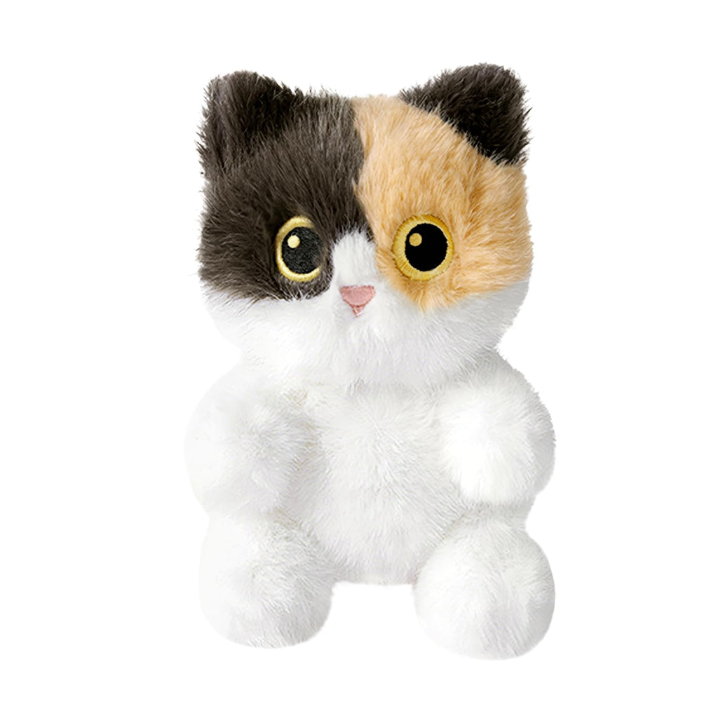 Ditucu Palm-Sized Calico Cat Stuffed Animal – 6 Inch Soft Plush Toy with Beaded Belly, Cute Gift for Kids and Cat Lovers