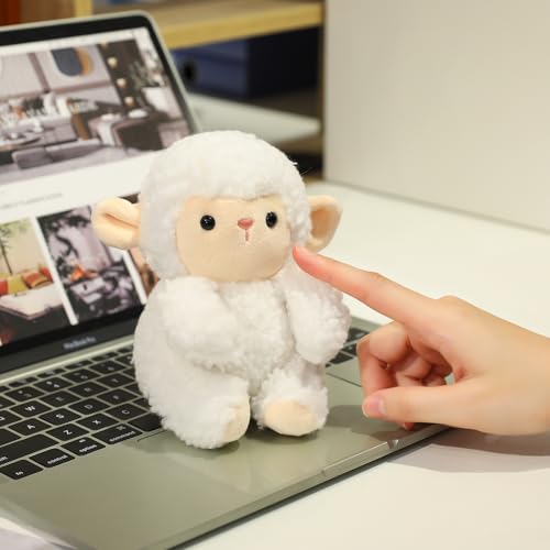 Ditucu Palm-Sized Sheep Stuffed Animal – 6 Inch Soft Lamb Plush Toy, Cute Small Plushies for Kids