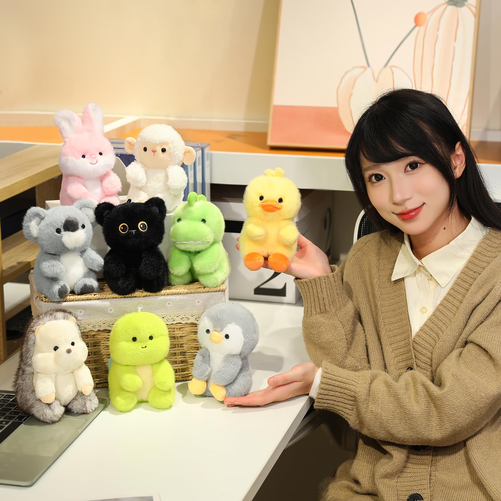 Ditucu Palm-Sized Sheep Stuffed Animal – 6 Inch Soft Lamb Plush Toy, Cute Small Plushies for Kids
