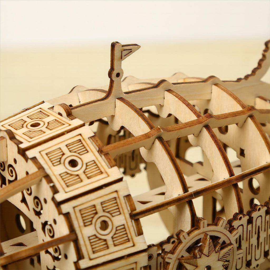 DIY Airship 3D Wooden Puzzle Kit – 160-Piece Brainteaser for Adults and Teens