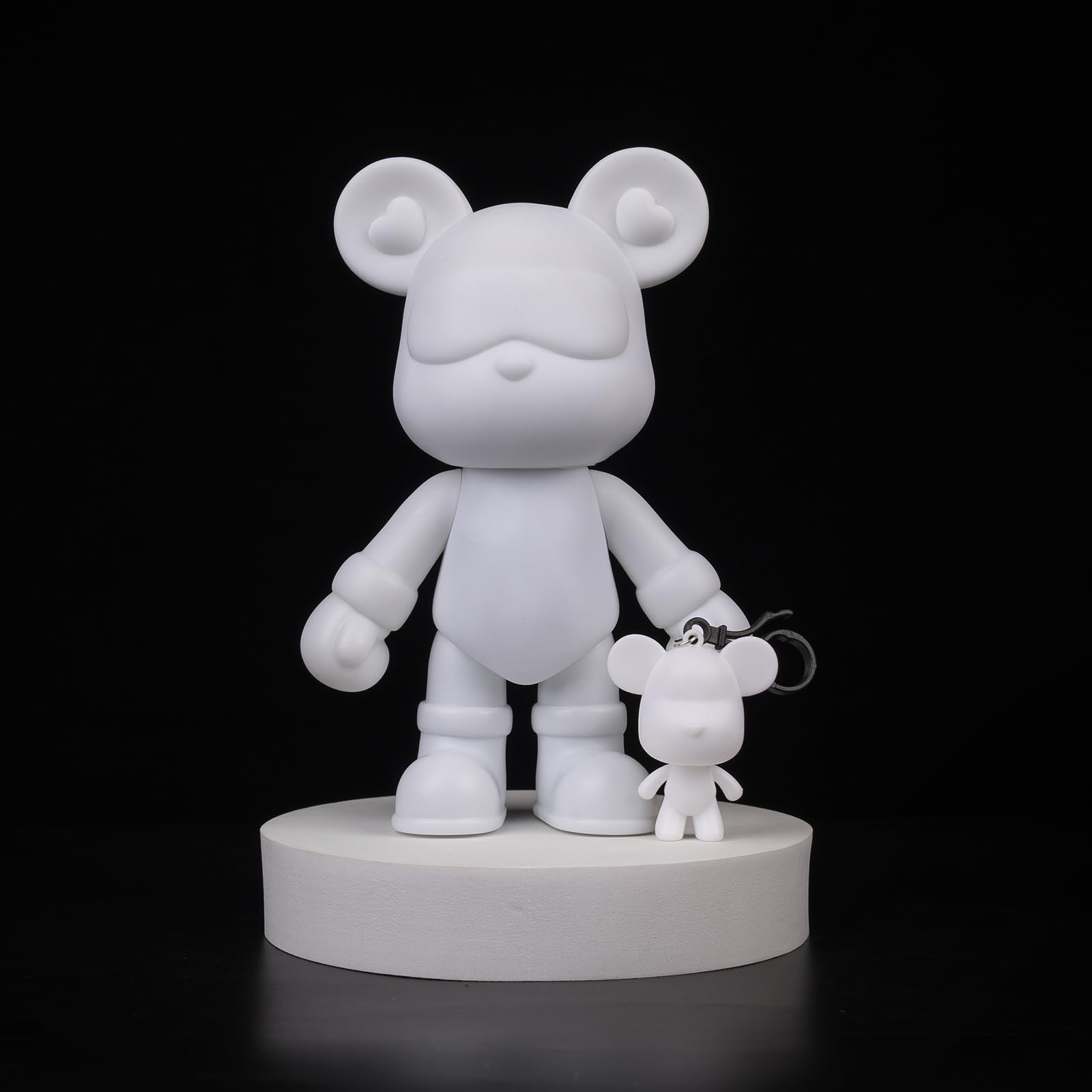 DIY Fluid Bear + Keychain Painting Set - 9 Inch Blank Mold for Creative Fluid Art