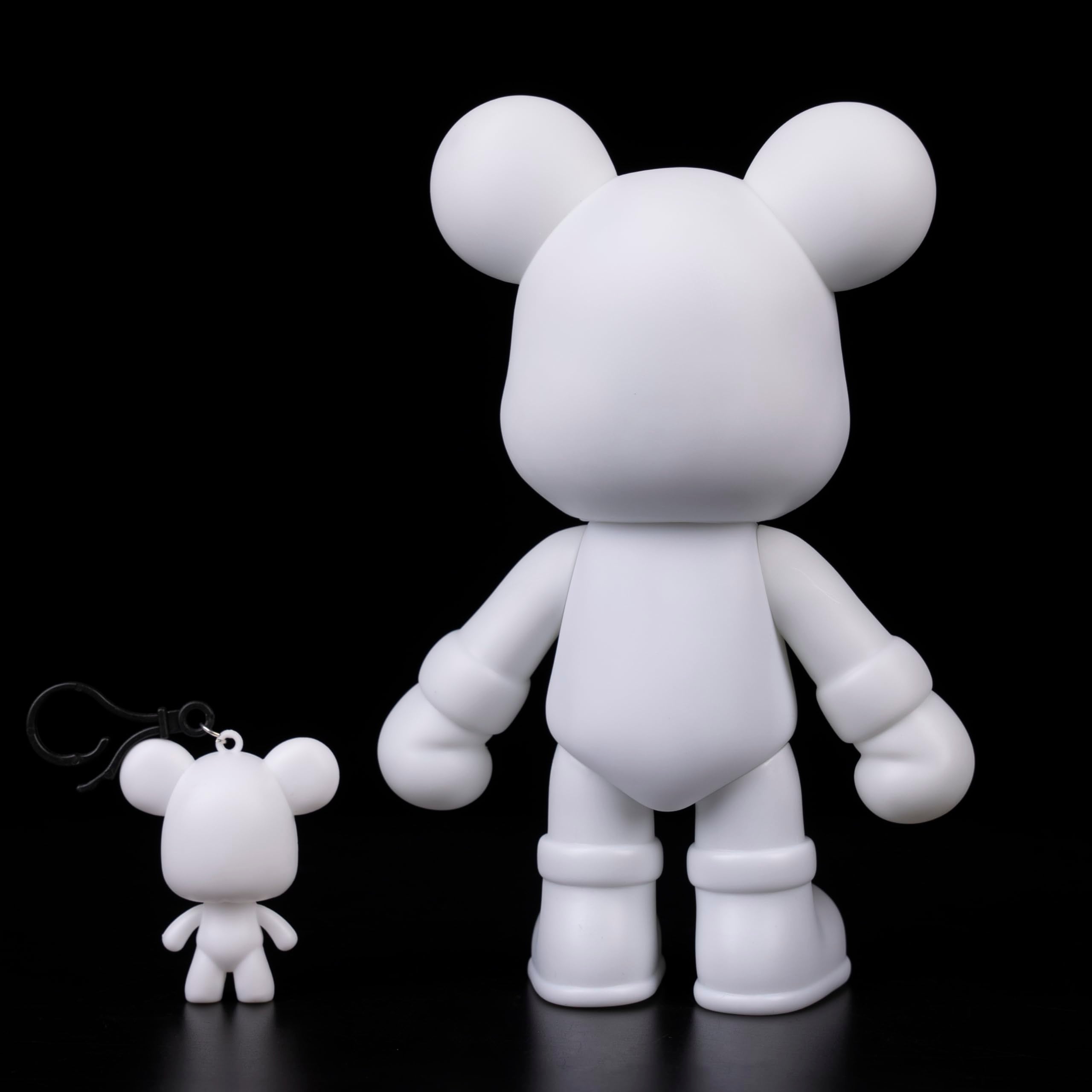 DIY Fluid Bear + Keychain Painting Set - 9 Inch Blank Mold for Creative Fluid Art