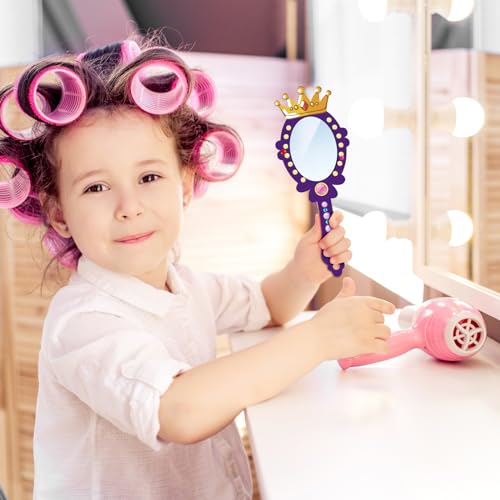 DIY Princess Mirror Craft Set – 12 Wooden Hand Mirrors for Kids by Fennoral
