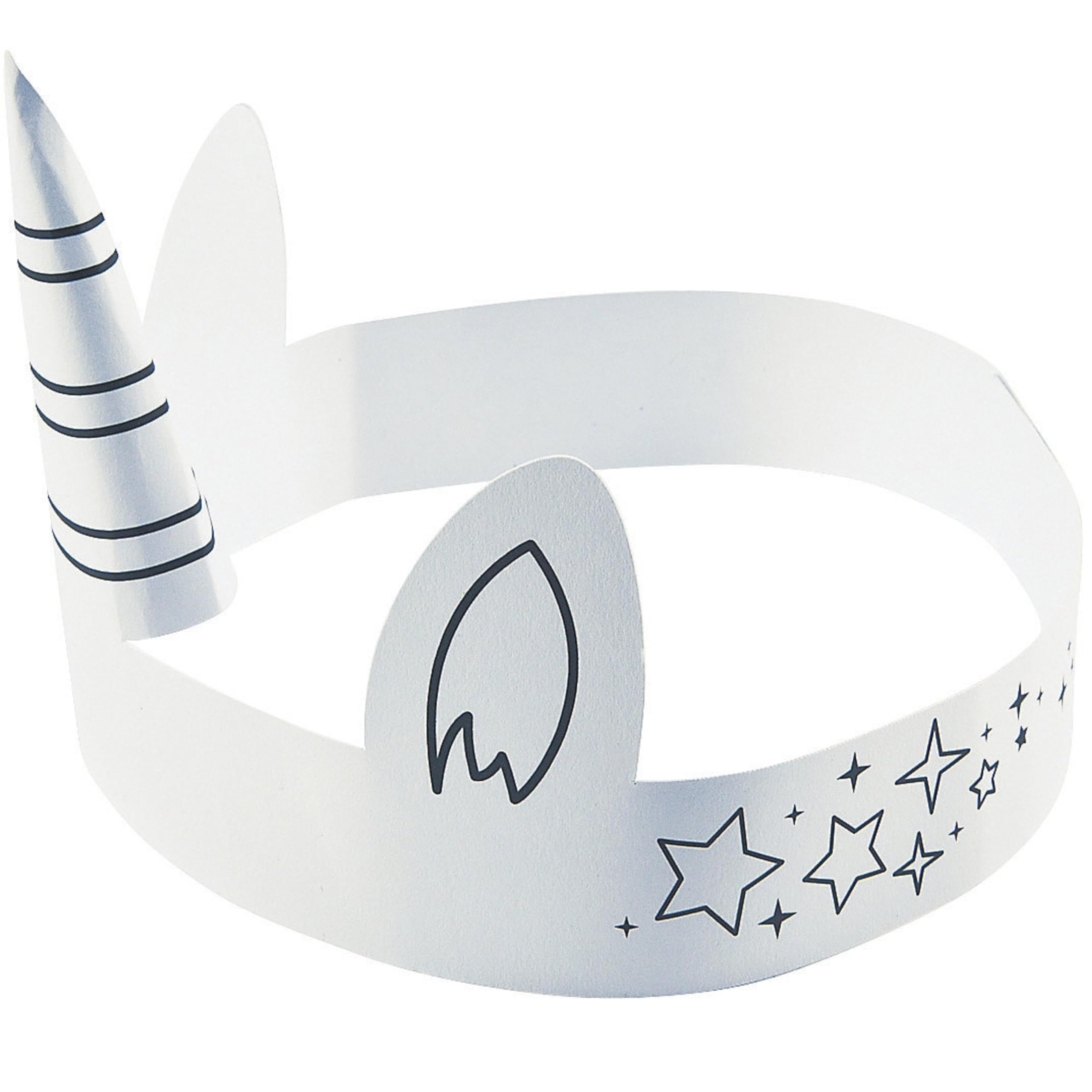 DIY Unicorn Crown Craft Kit – Makes 12 Color-Your-Own Crowns for Kids