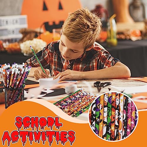 DIYASY 108-Pack Halloween Pencils with Erasers – 12 Assorted Designs for Kids’ Party Favors
