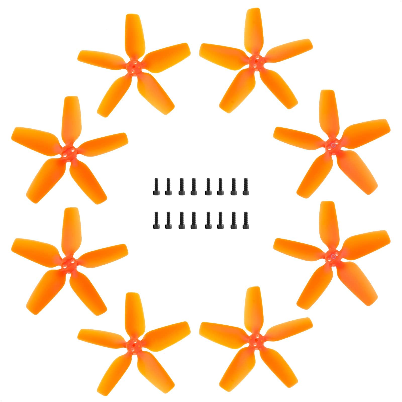 DJI Avata Replacement Propellers - Orange, 8 Pack (4 CW + 4 CCW) with Mounting Screws