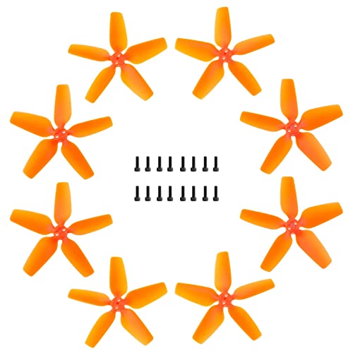 DJI Avata Replacement Propellers - Orange, 8 Pack (4 CW + 4 CCW) with Mounting Screws