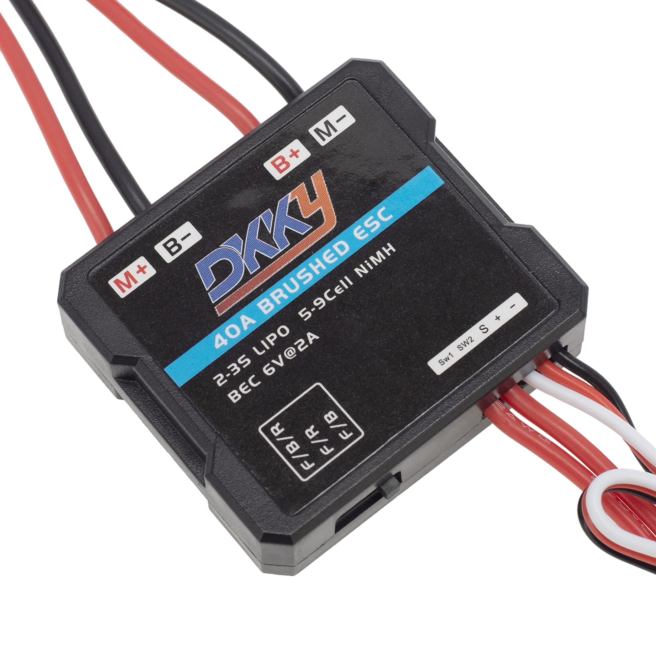 DKKY Racing 40A Brushed ESC for 1/16 1/18 1/24 RC Crawlers