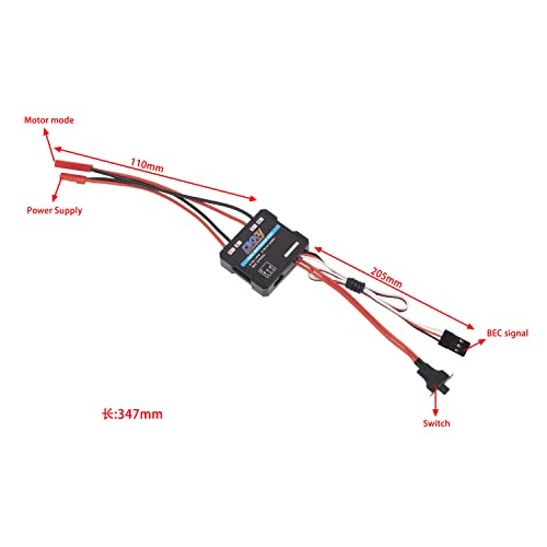 DKKY Racing 40A Brushed ESC for 1/16 1/18 1/24 RC Crawlers