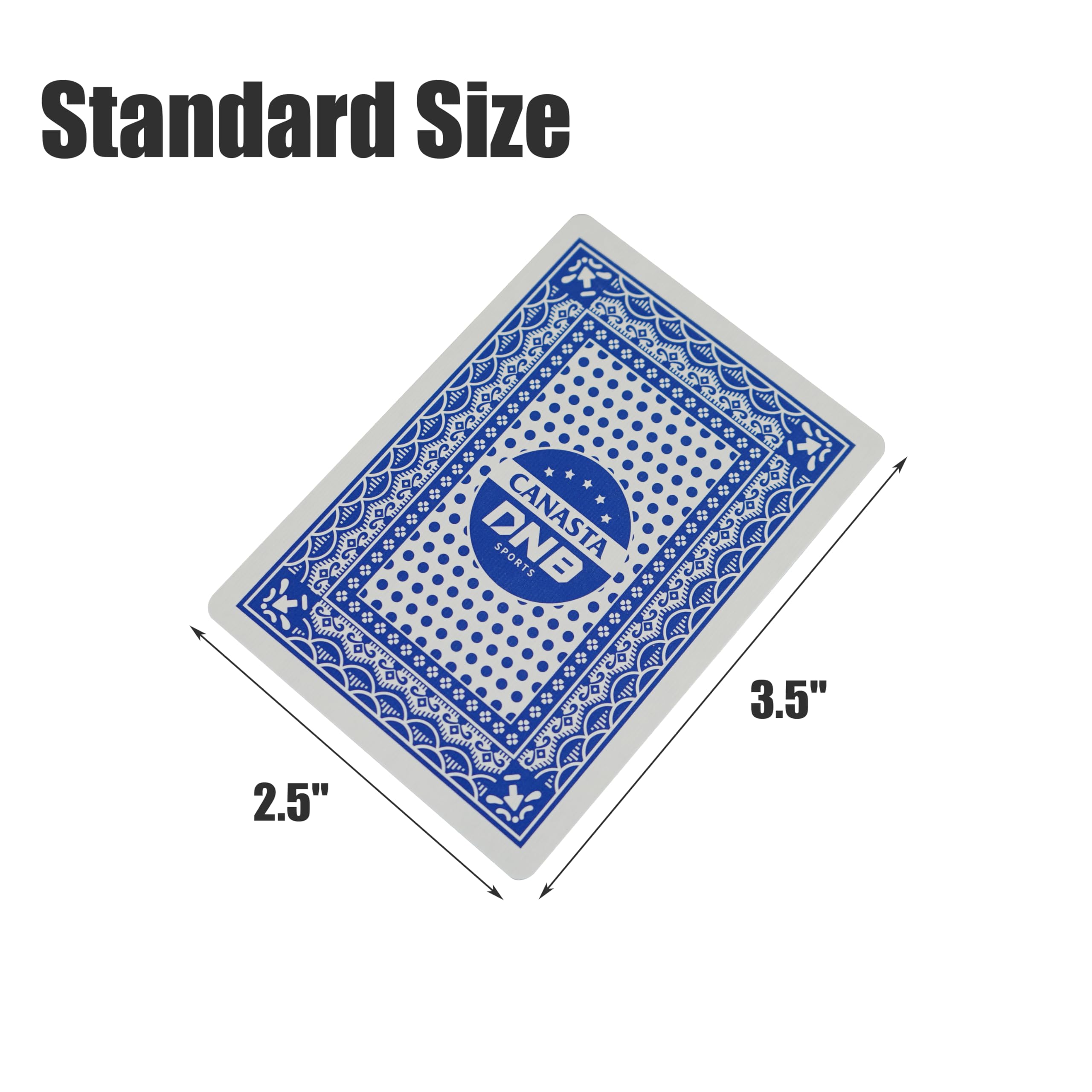 DNB 4 Deck Canasta Cards – Blue Playing Cards with Point Values and Rules
