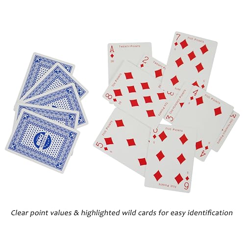 DNB 4 Deck Canasta Cards – Blue Playing Cards with Point Values and Rules