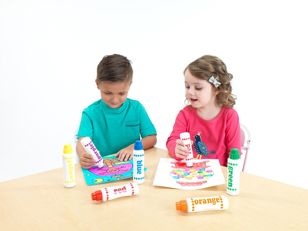 Do A Dot Art! Rainbow Washable Dot Markers Set - 4 Non-Toxic Colors for Toddlers & Kids