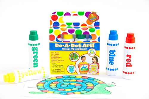 Do A Dot Art! Rainbow Washable Dot Markers Set - 4 Non-Toxic Colors for Toddlers & Kids