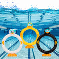 DOADW 3-Pack Diving Pool Toy Duck Rings for Underwater Swimming Practice