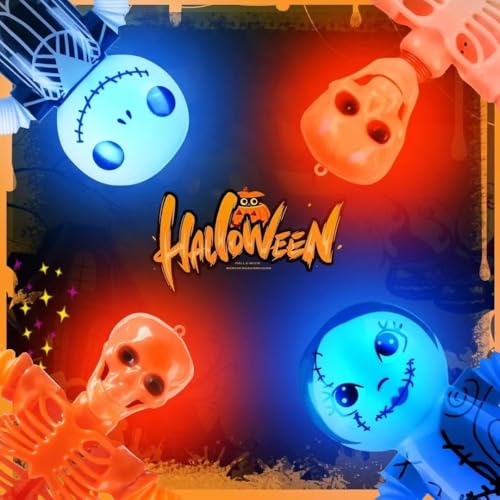 DoDoMagxanadu Halloween Pop Tubes Skeleton Fidget Toys 4 Pack – Telescopic Suction Cup Stress Relief for Kids and Adults