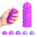 DoDoMagxanadu Pain Stim Fidget Toy with 6 Replaceable Spiky Heads – Silicone Sensory Toy for Stress Relief (Purple)