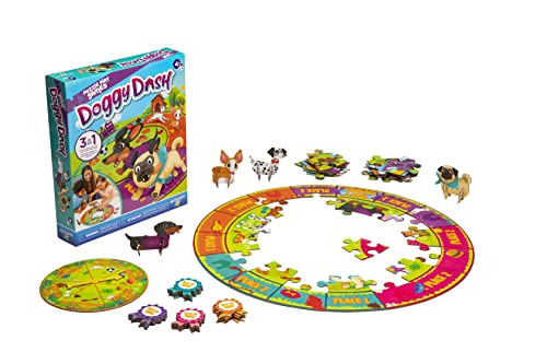Doggy Dash 3-in-1 Board Game – Puzzle, Search & Find, Race Game for Ages 4+