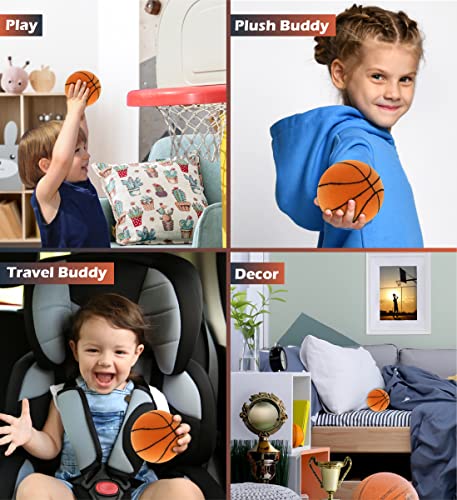 DolliBu Mini Basketball Plush Toy – Soft Stuffed Basketball for Kids, 3 Inches, Perfect for Play and Decor